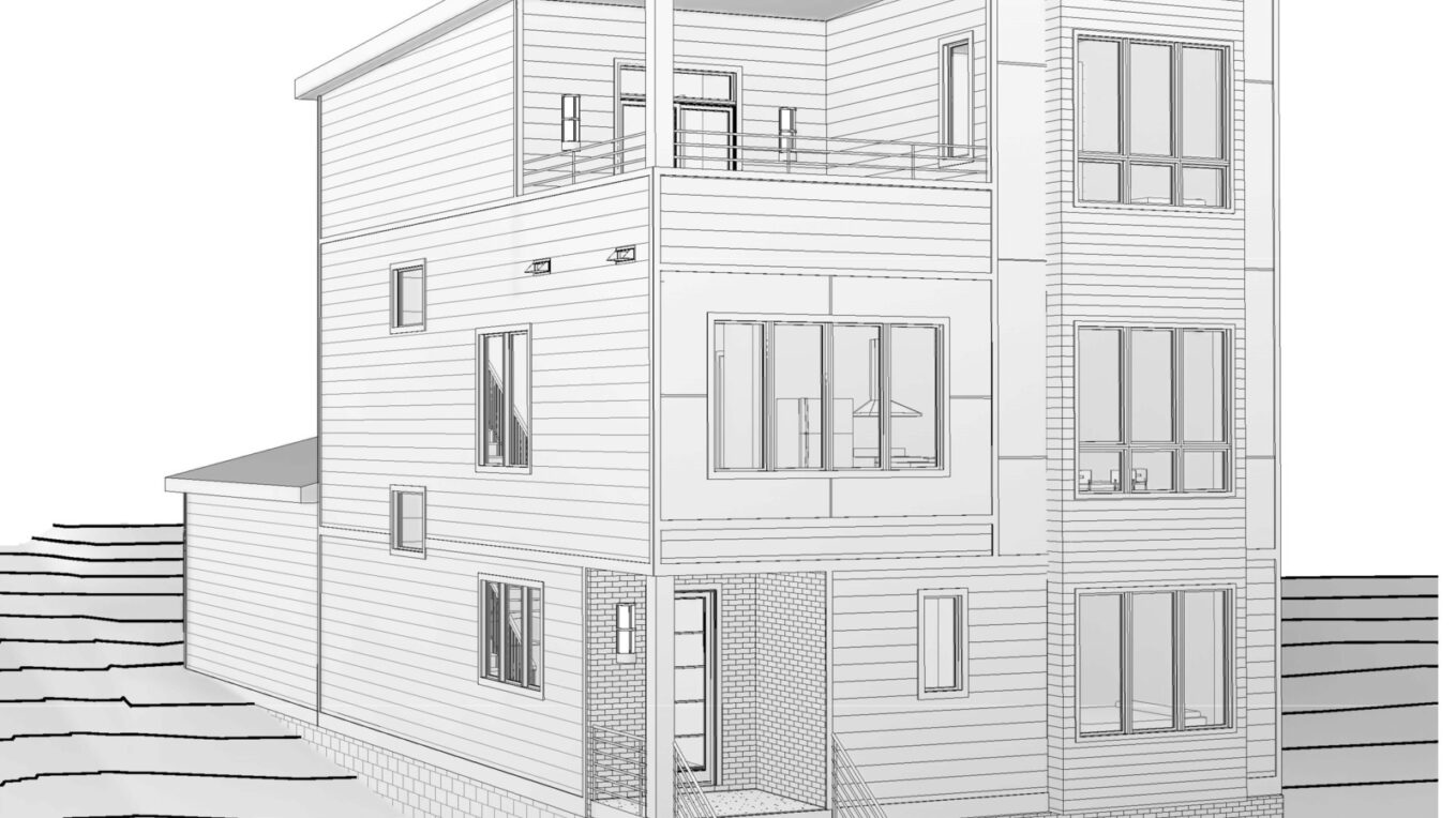 5913A Maxon Ave elevation schematic.